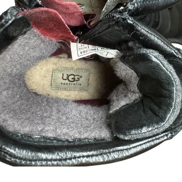UGG Kesey Waterproof Leather & Textile Wool Lined Winter Boots SZ 7 - Picture 9 of 9